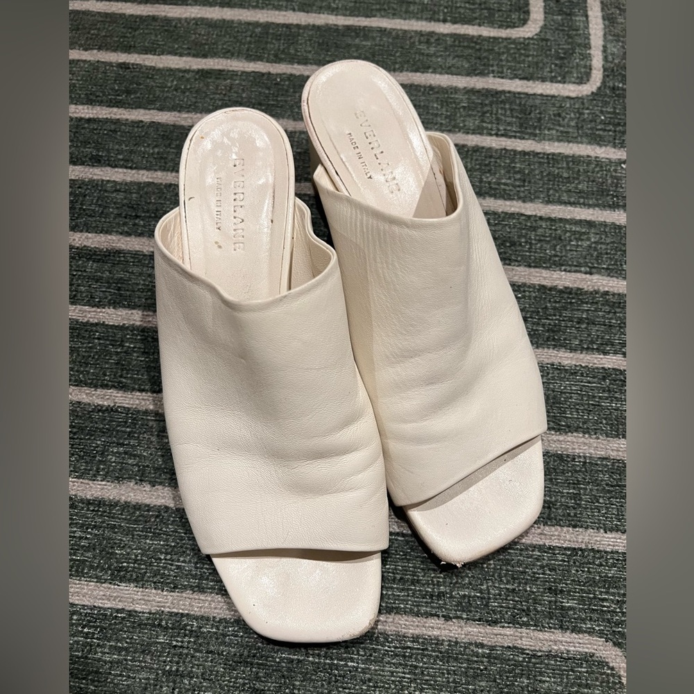 Everlane off white mules - genuine leather - size 7